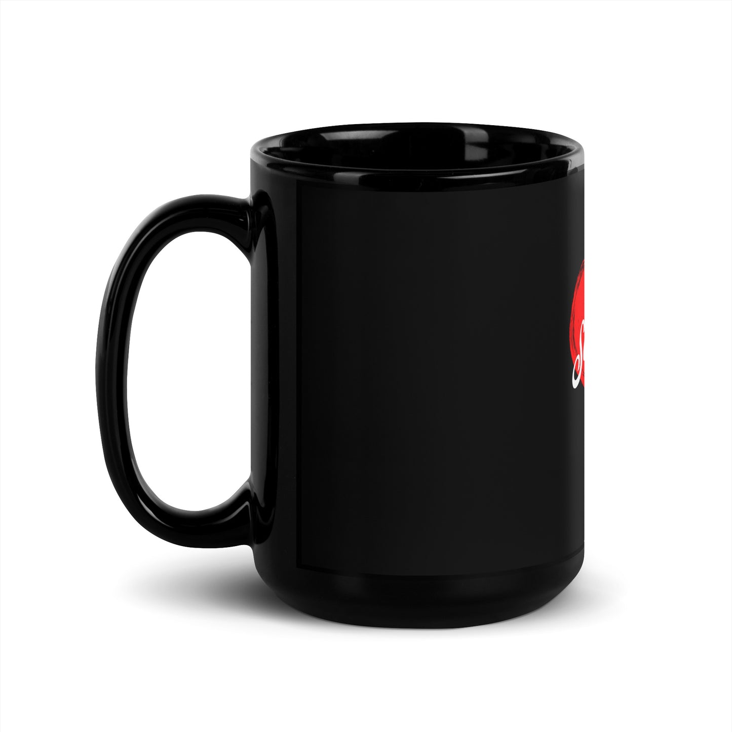 Heart Black Glossy Mug