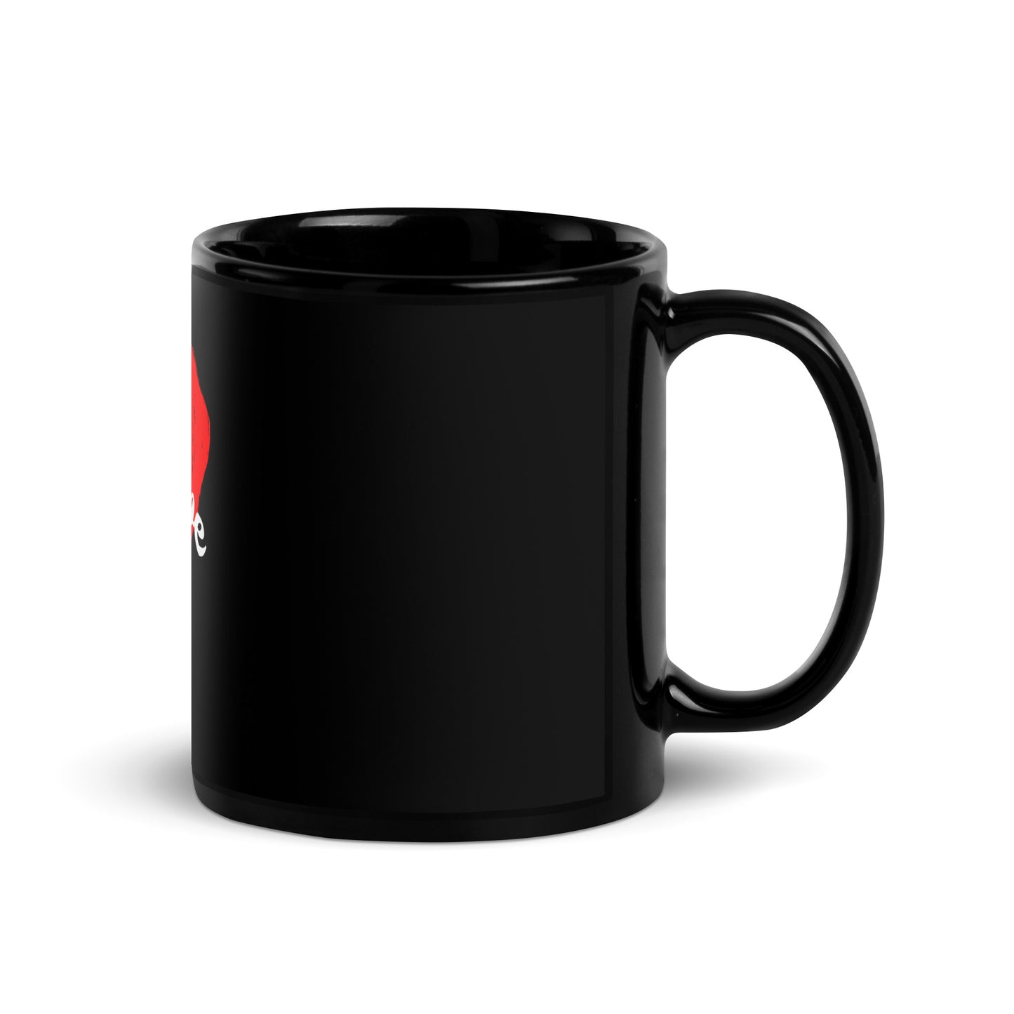 Heart Black Glossy Mug