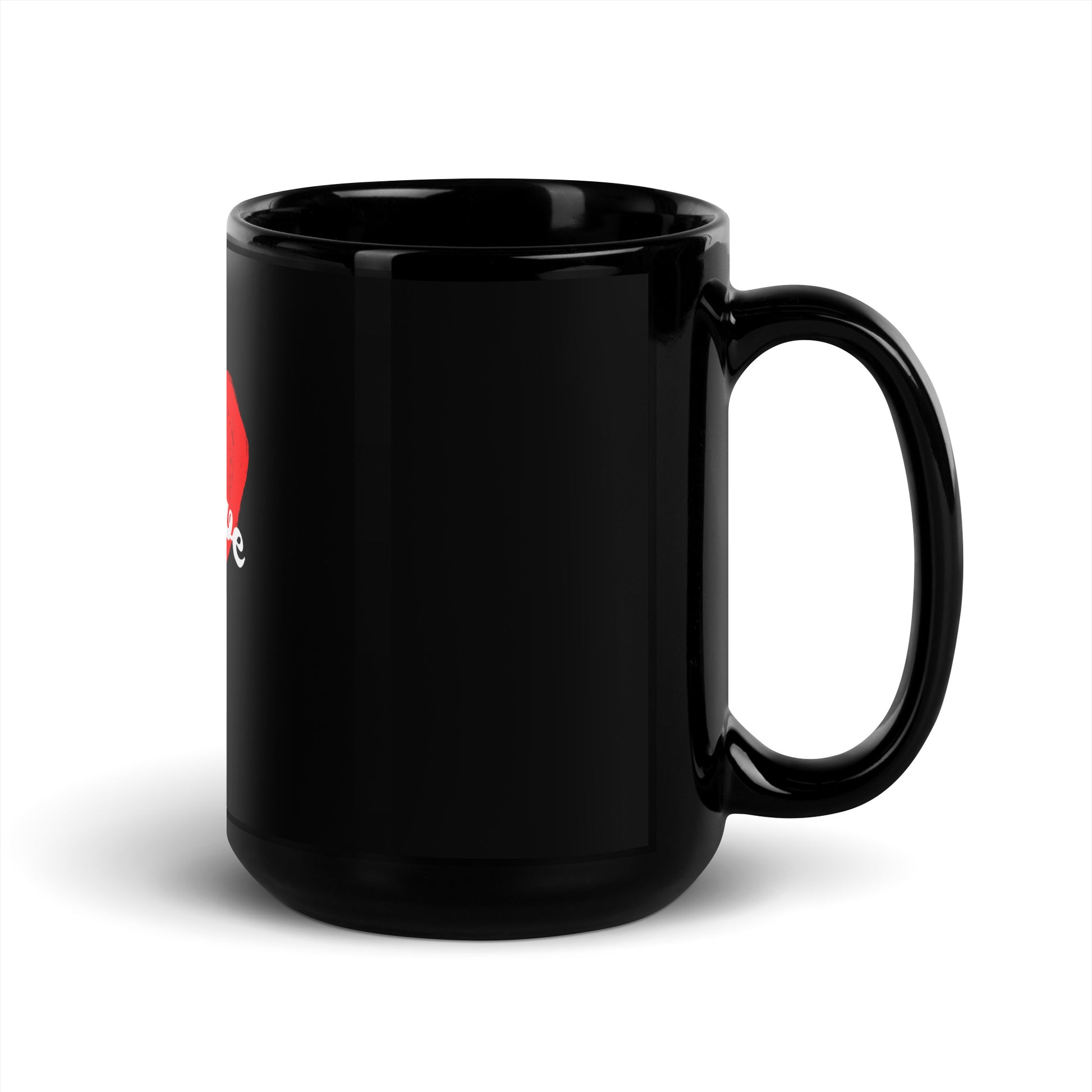 Heart Black Glossy Mug